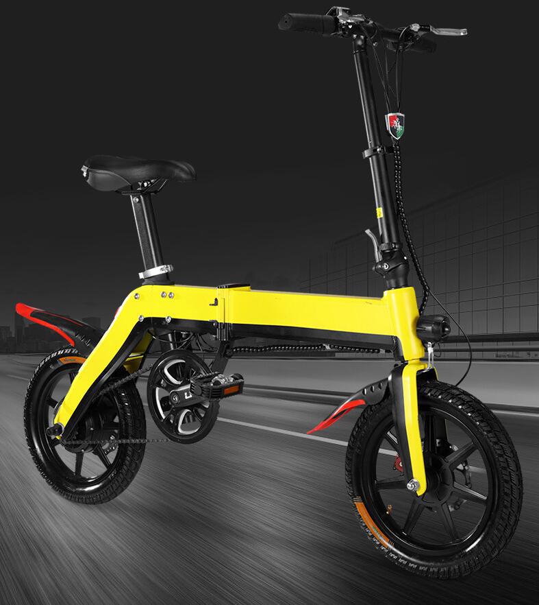 14-Inch Folding Electric Bike, 36V 350W Brushless Motor